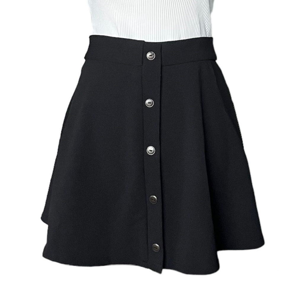 High waisted Black button Skirts size XS